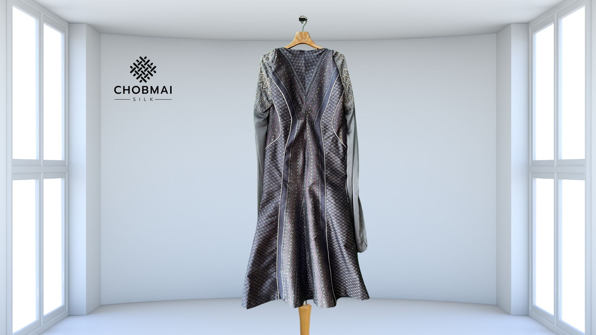 แบบตัดชุด เดรสผ้าไหม (ไม่รวมผ้า) chobmai x SBone รหัส CUT-SB-0526661