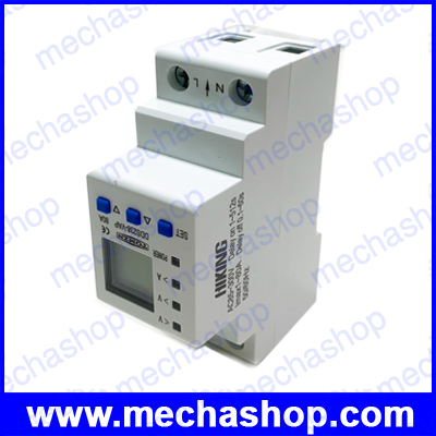 ป้องกันไฟตกไฟเกิน ป้องกันกระแสเกิน วัดค่าพลังงานได้ 80A 230V Din rail adjustable over under voltage protective device protector current limit protection Voltmeter Kwh
