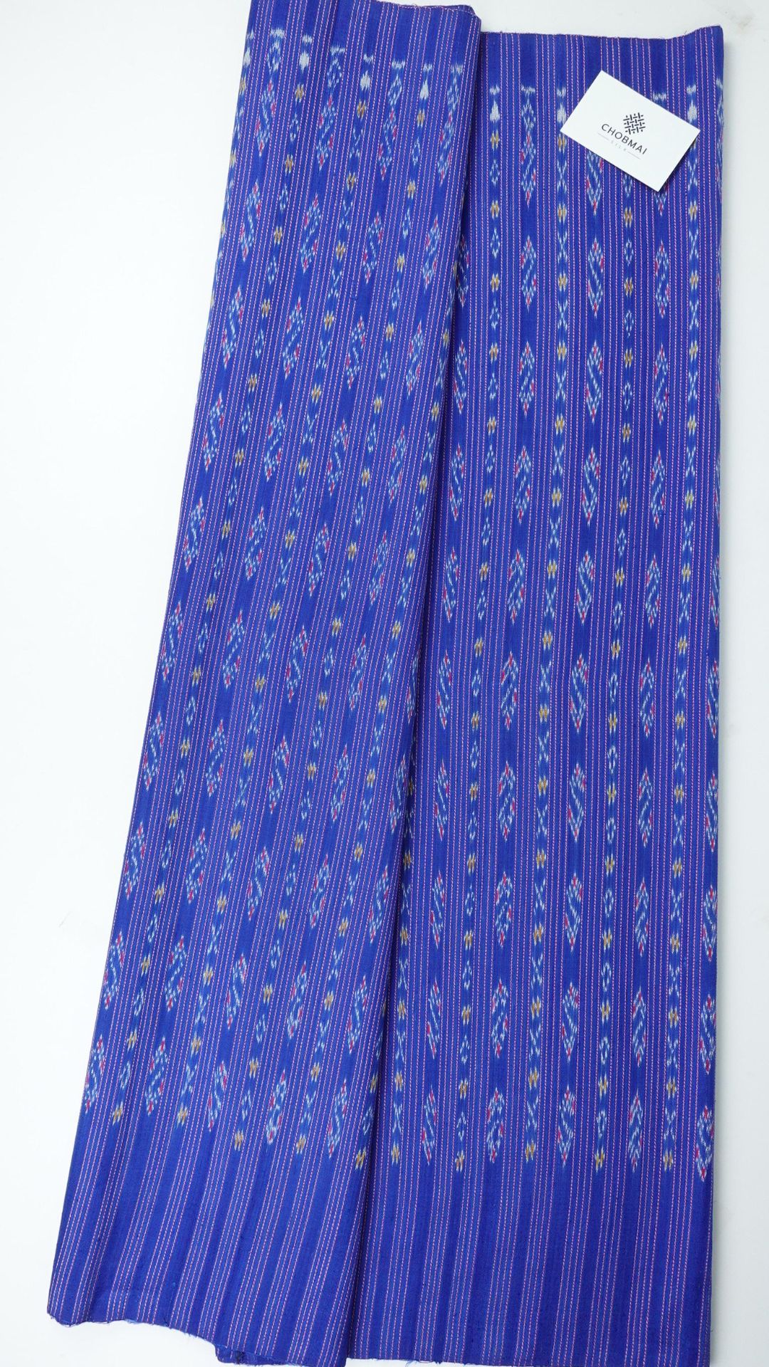 ซิ่น ผ้าไหมพื้นเมือง ลายขอคั่นโบราณ สีน้ำเงิน เลือกขนาด รหัส 4R2Q-ME-66-0819672