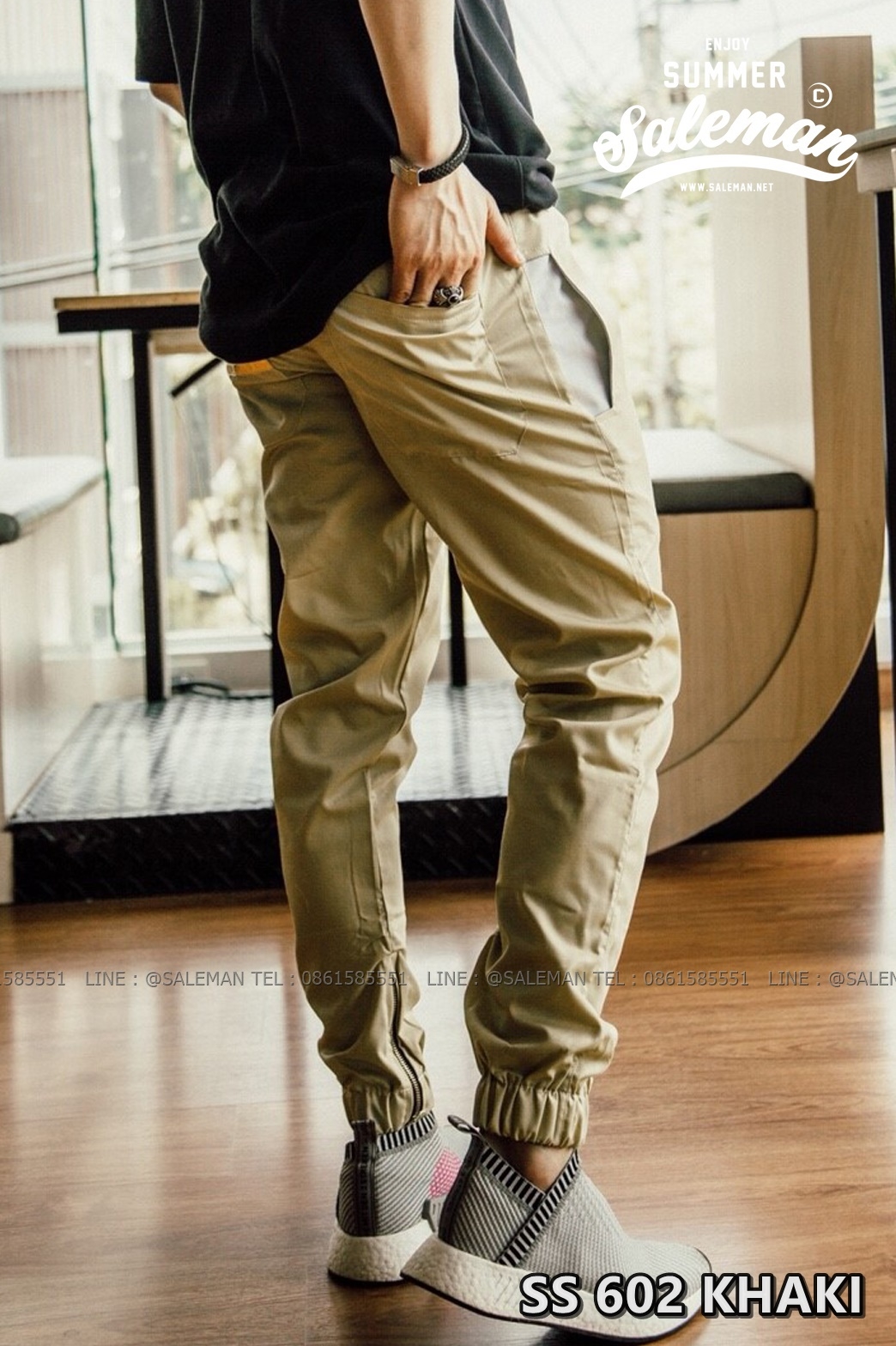 กางเกง JOGGER พรีเมี่ยม ผ้า COTTON รหัส SS 602 KHAHI
