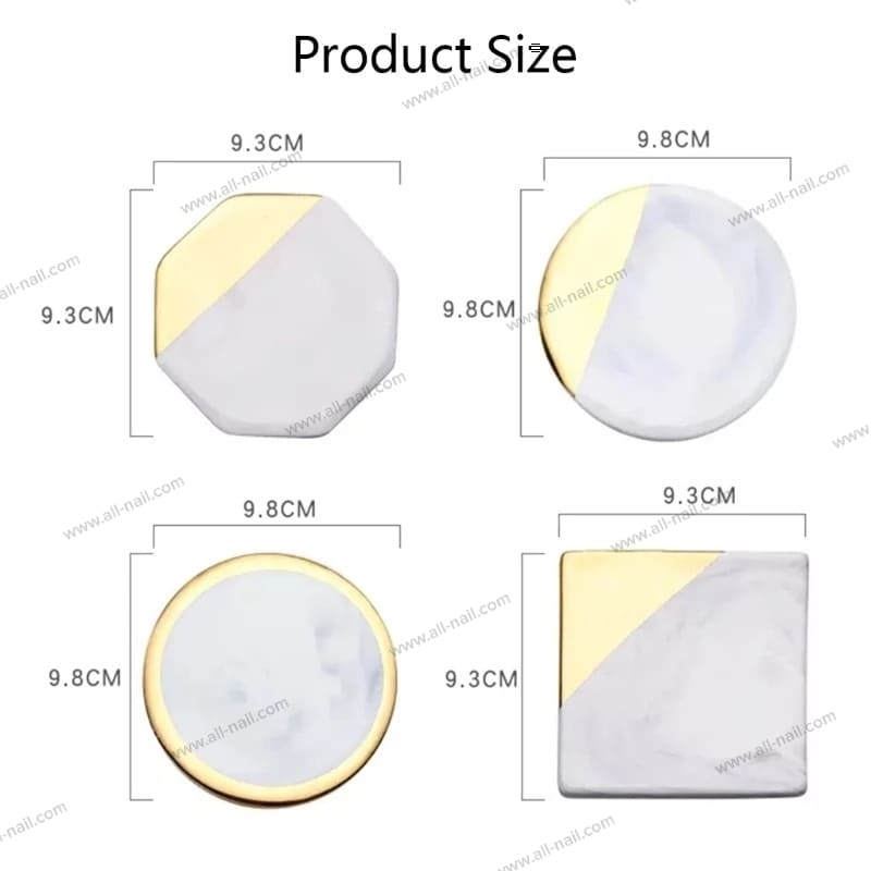 พร็อพถ่ายรูปเล็บ จานหินอ่อนถ่ายรูปโชว์เล็บ ฉากถ่ายรูป จานสี จานรองแก้วแบบเรียบหรู