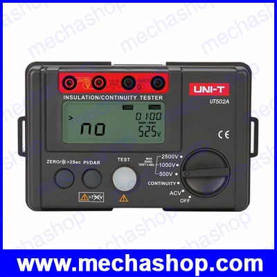 ดิจิตอลเมกะโอห์มมิเตอร์ เครื่องวัดความเป็นฉนวน UNI-T UT502 Megger LCD Multi-function Insulation Resistance Tester 500V1000V2500V Output Voltage