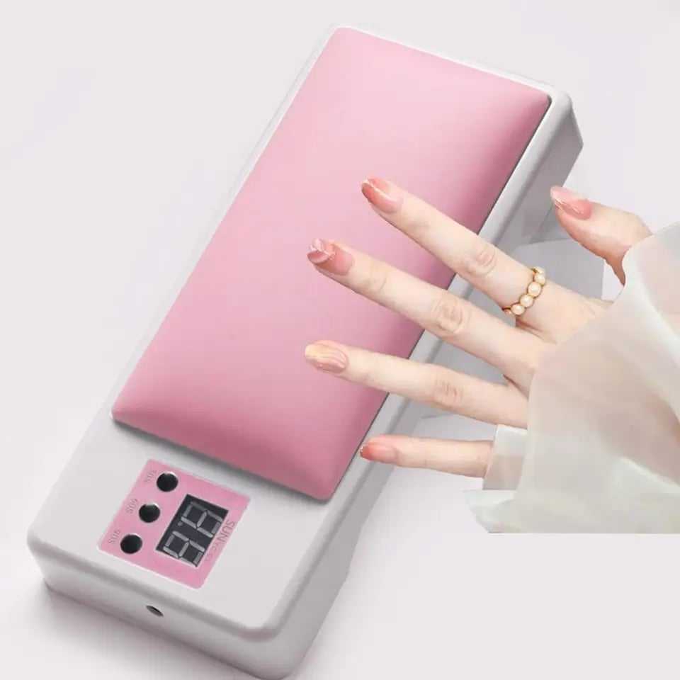 เครื่องอบเล็บเจล UV/LED แบบมีหมอนรองมือในตัว 72w