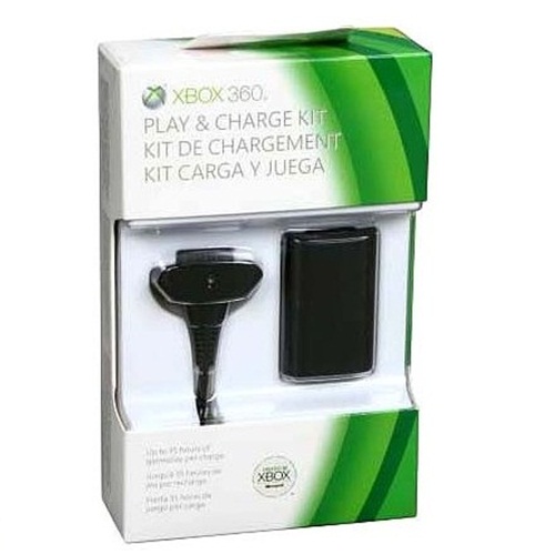 XBOX360 : Play Charge Kit - Black (3rd Party)