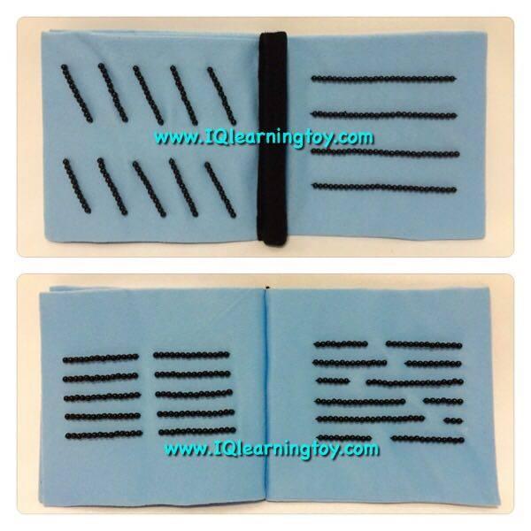 Pre-Braille2 หนังสือผ้าชุดฝึกกล้ามเนื้อมือด้วยการสัมผัส เพื่อเตรีมความพร้อมในการแ่านอักษรเบรลล์ ส่งฟรี