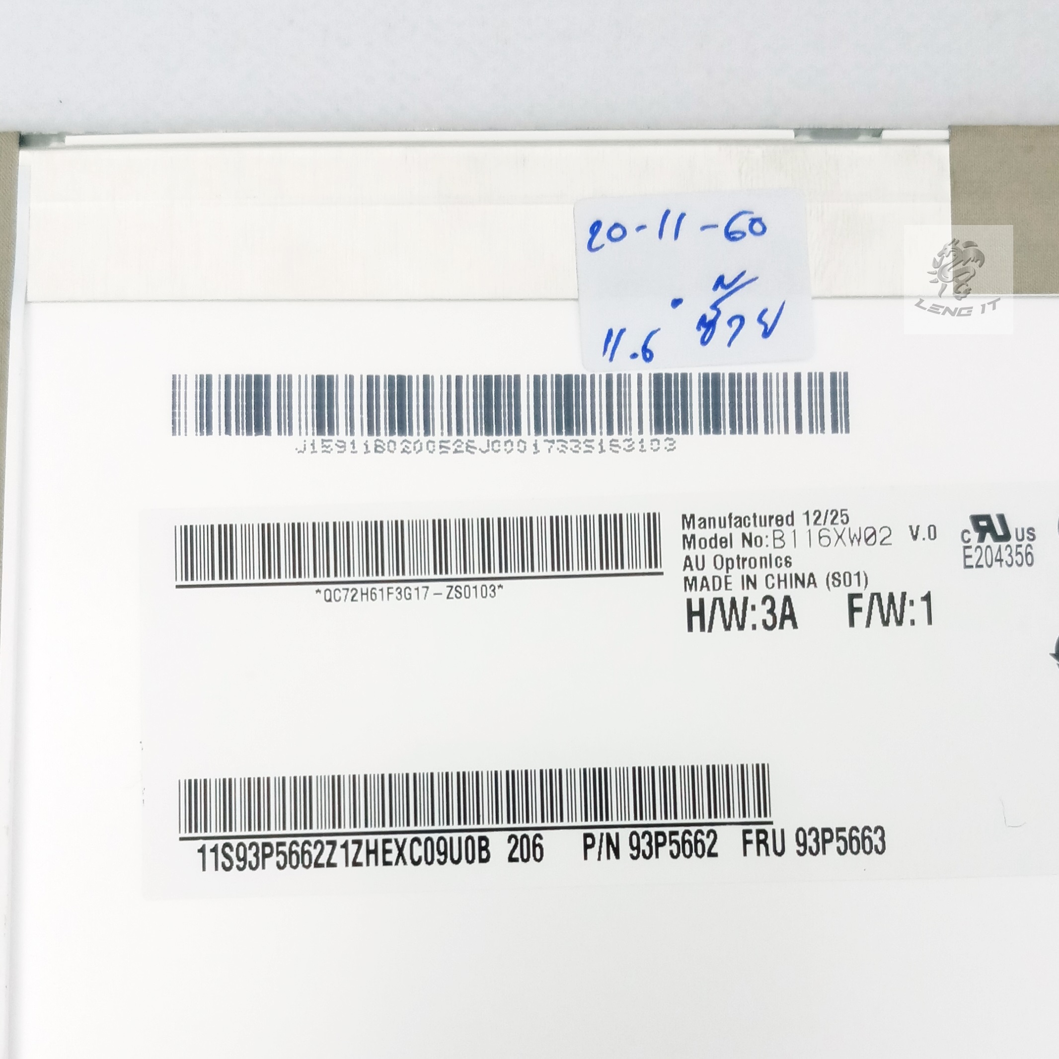 LED Panel จอโน๊ตบุ๊ค ขนาด 11.6 นิ้ว Widescreen 40 PIN (ใช้ได้กับทุกรุ่น)