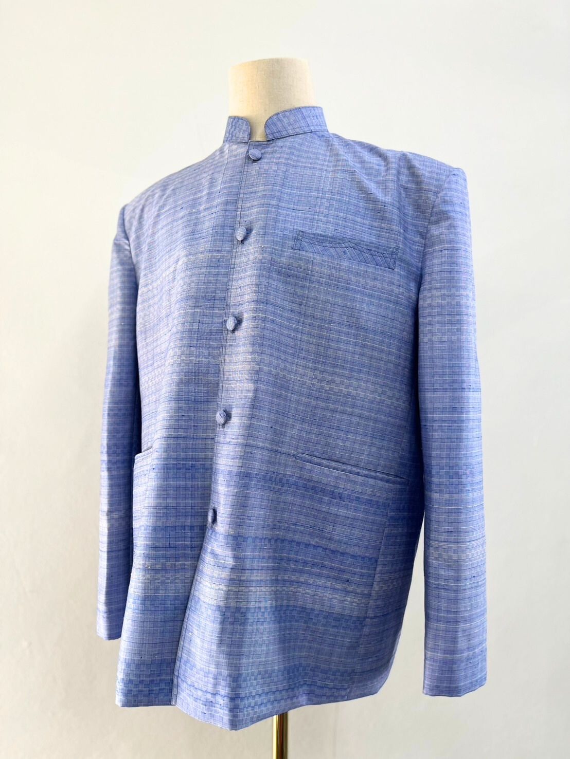 สั่งตัด (ไม่รวมผ้า) เสื้อสูท คอพระราชทาน แขนยาว แบบดั้งเดิม เลือกตาม Size