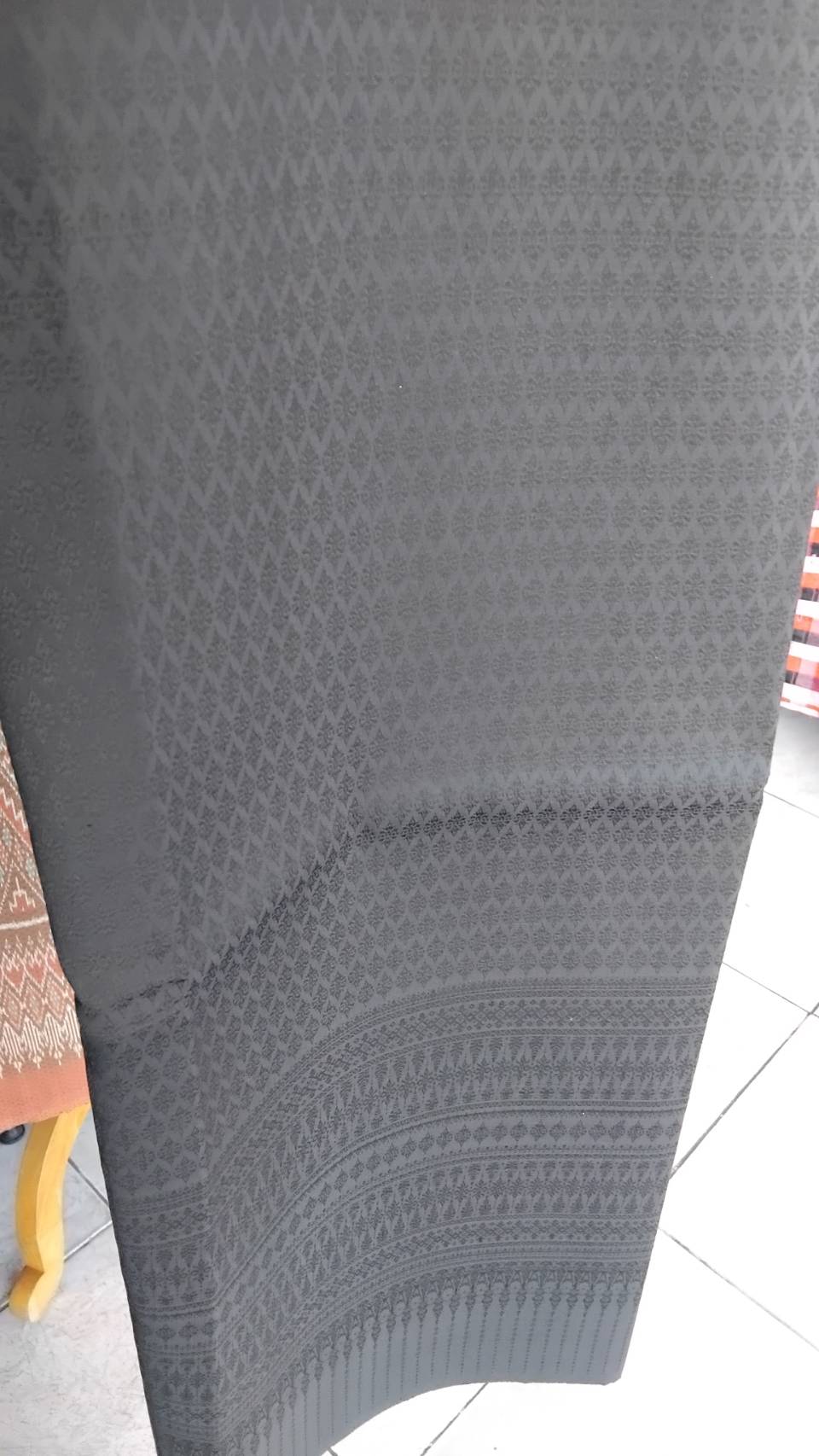 ซิ่น ผ้าไหมยกสุรินทร์ ขนาด 1x2เมตร สีดำสนิท รหัส N11-NY-1127683