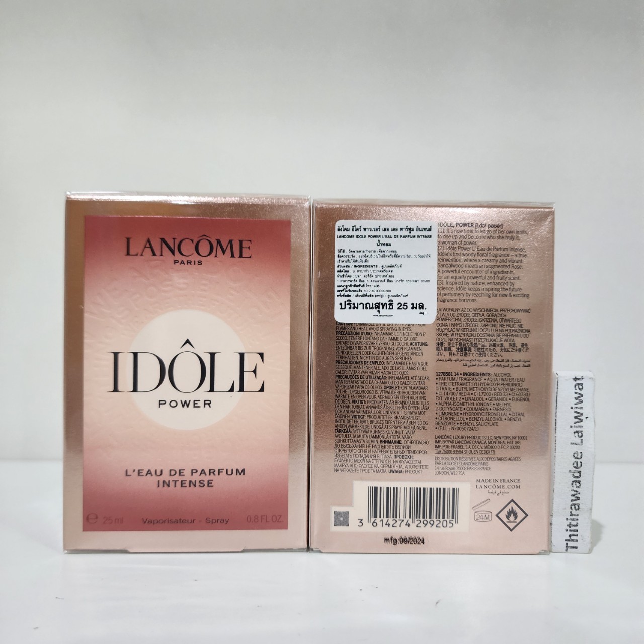 น้ำหอมแท้ Lancome Idole Power L'eau De Parfum Intense 25ml กล่องซีลป้ายไทย