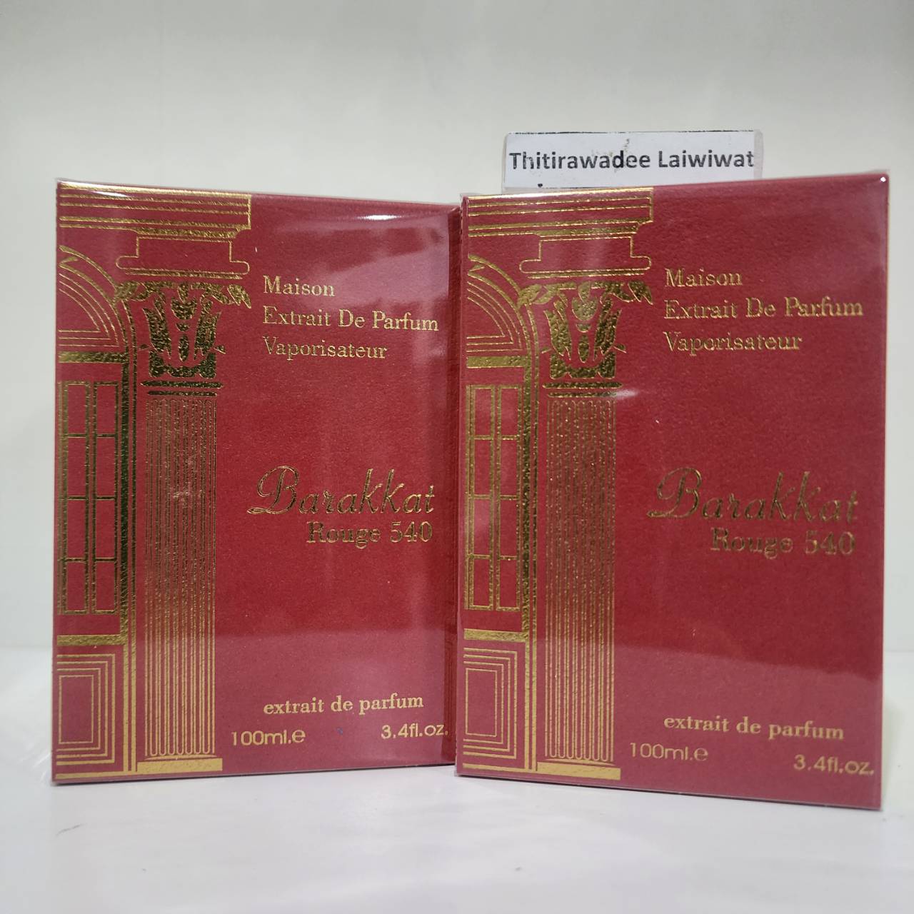 น้ำหอมแท้ Maison Extrait De Parfum Vaporisateur Barakkat Rouge 540 Extrait de Parfum 100ml กล่องซีล โคลน 540 แดง