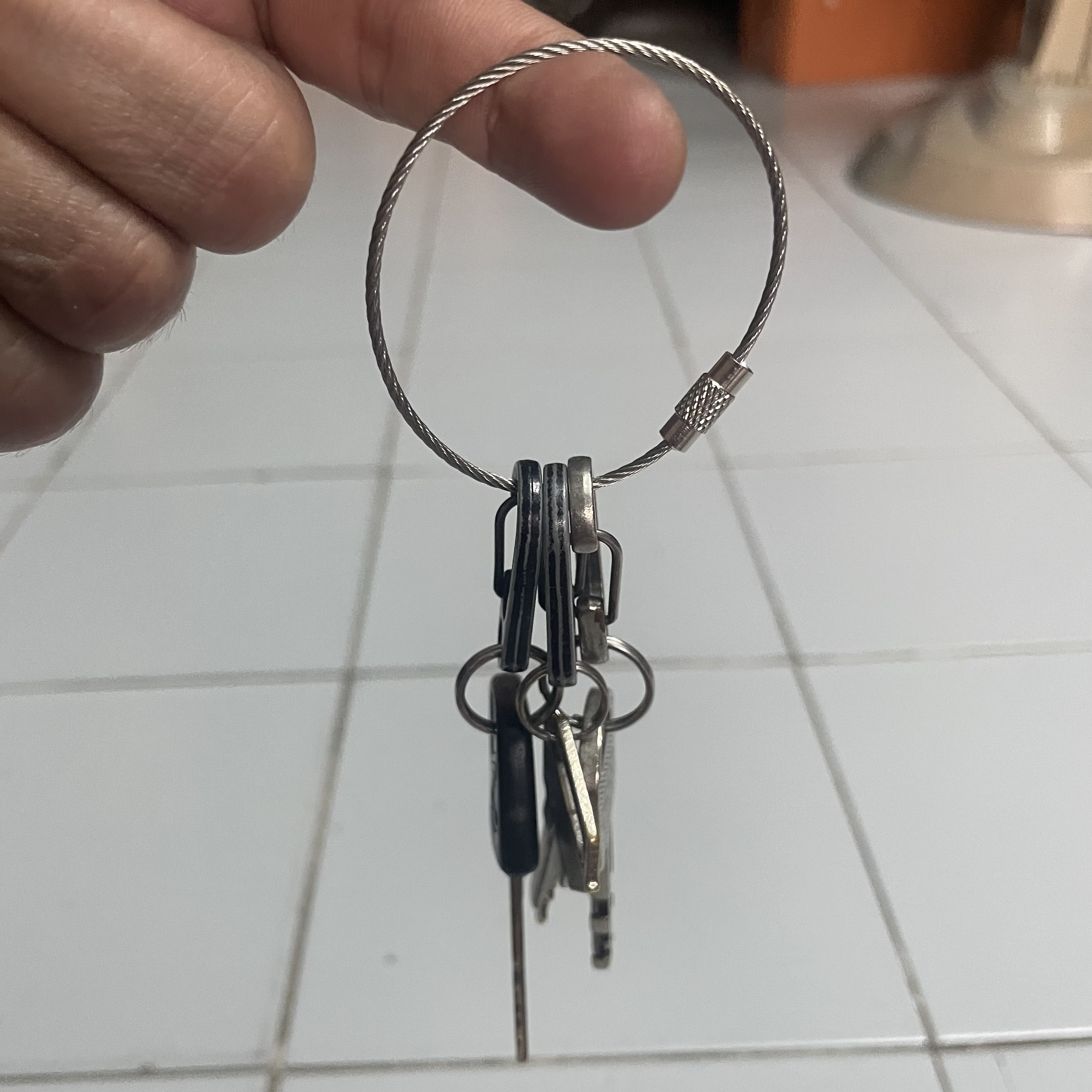 ห่วงสลิง,สายสลิง,พวงกุญแจ ขนาด 1.5 mm. ยาว 15 cm.