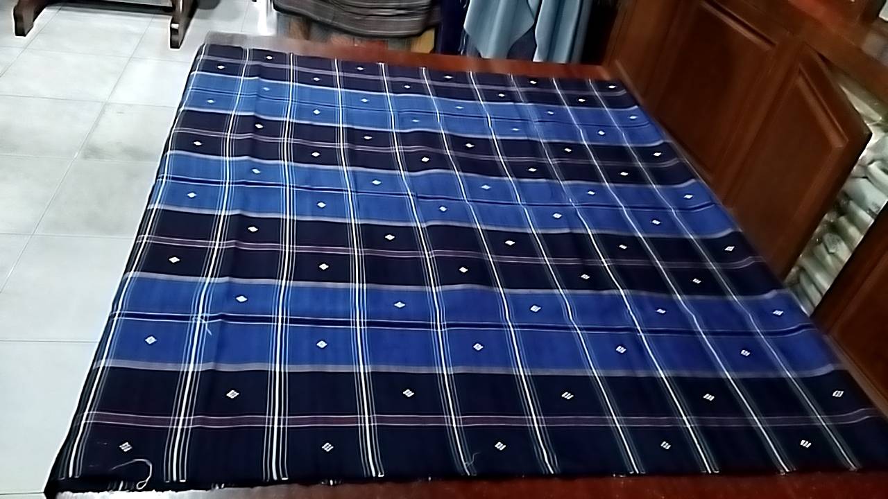 ผ้าไหมโสร่ง ผ้าโสร่งจกดาว ขนาด 1x2เมตร ทอเนื้อไหมบ้าน เนื้อแน่นทอหนา สีคละสี รหัส R1B-NY-0730681