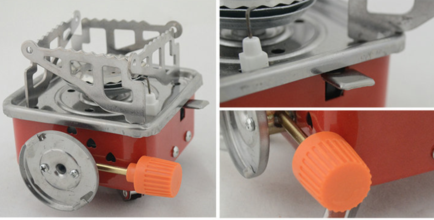 เตาแก๊สพกพา แค้มปิ้ง เดินป่า ทรงเหลี่ยม