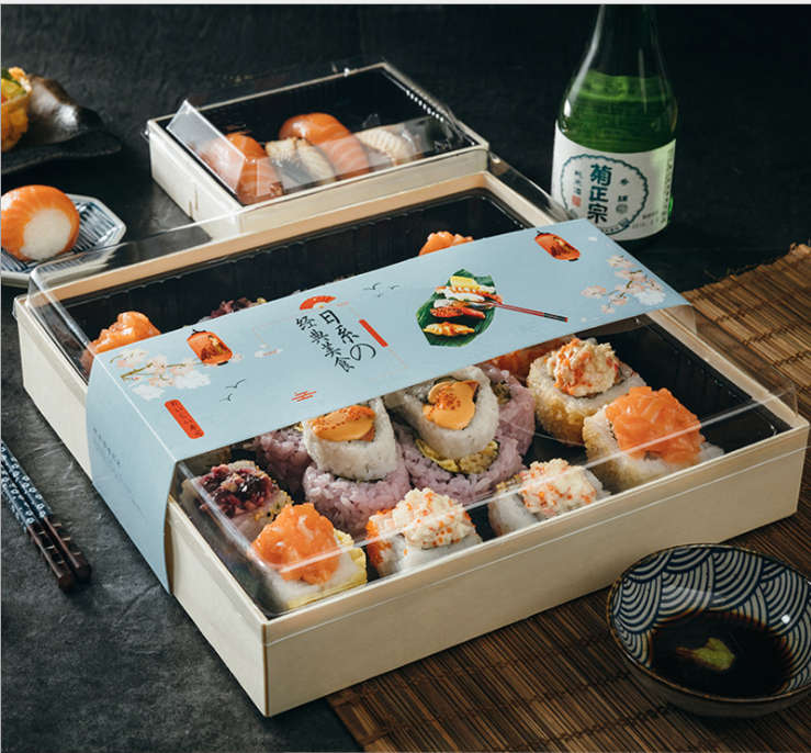 กล่องใส่ข้าวอาหารญี่ปุ่นใช้แล้วทิ้ง 50 ใบ