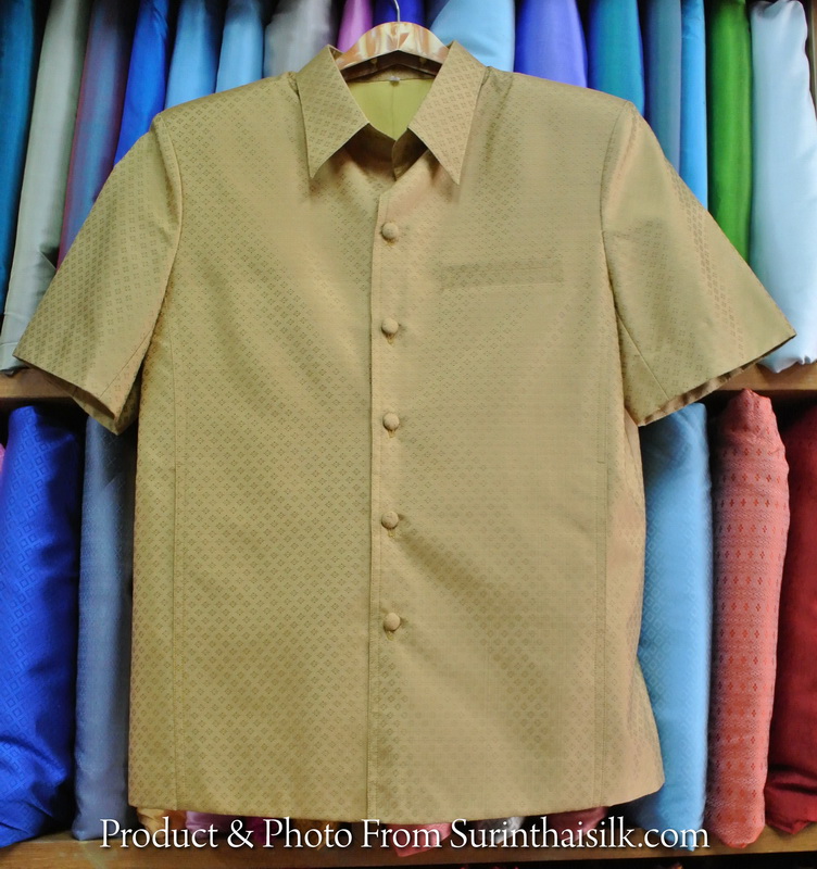 เสื้อซาฟารี คอปก ลูกแก้ว ทรง DT-046