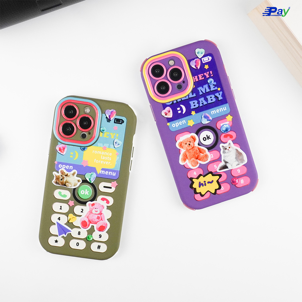 เคสโทรศัพท์ iPhone เคส2ชั้น ลายการ์ตูน สำหรับ 14ProMax/14Pro/14/13ProMax/13Pro/13/12ProMax/12Pro/12/11ProMax