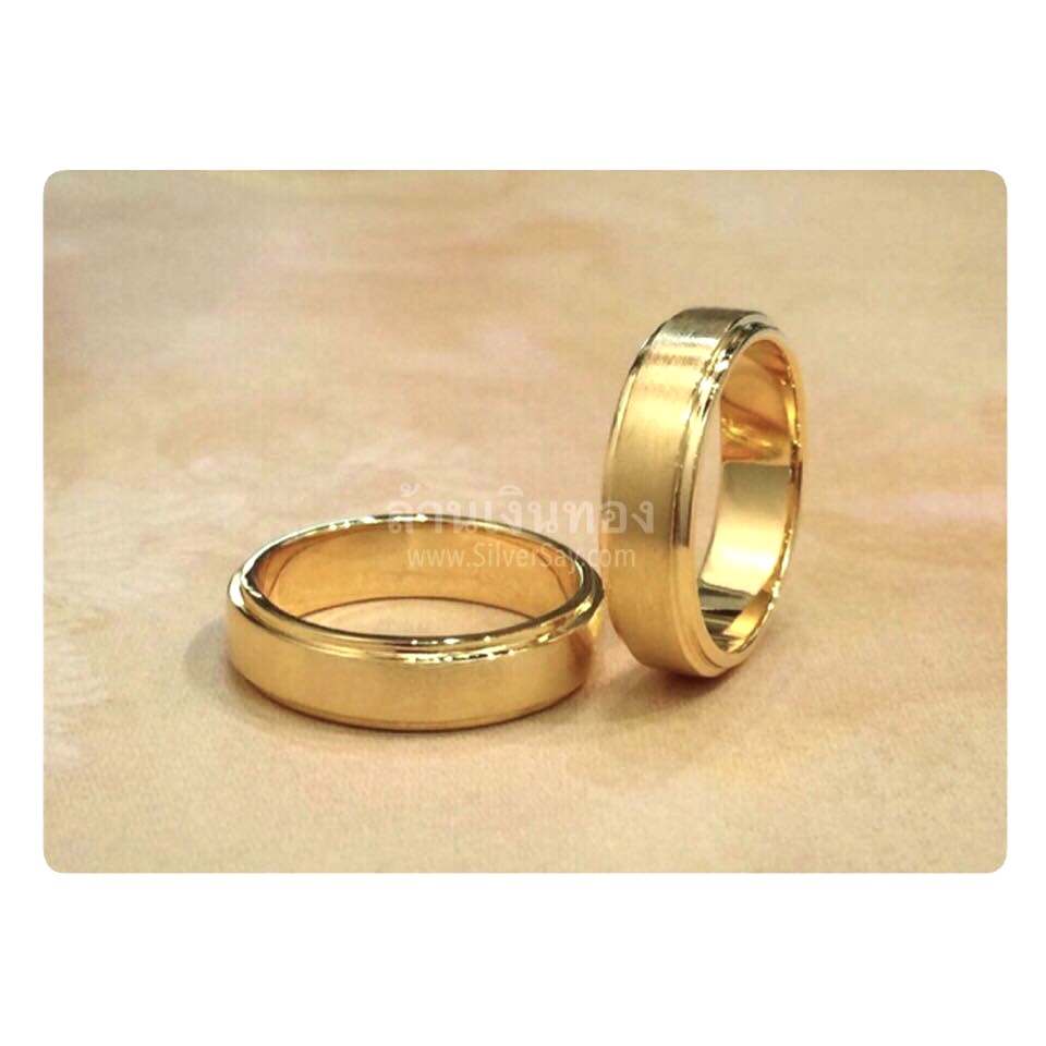 แหวนเกลี้ยง 5 มม.ขอบข้างลดระดับรอบวง/แลขนแมว/สำหรับสลักชื่อ