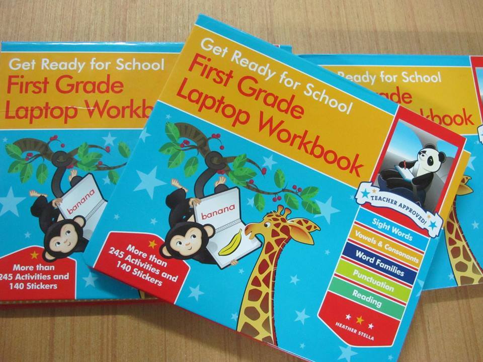 Get Ready for School First Grade Laptop Workbook: Sight Words, Beginning Reading, Handwriting, Vowels & Consonants, Word Families