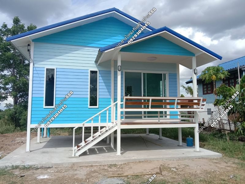 ขนาด 4.5x6 1ห้องนอน 1 ห้องน้ำ 1ห้องโถง ยกสูง 2 เมตร