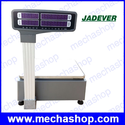 เครื่องชั่งดิจิตอล เครื่องชั่งคำนวณราคา 6kg/2g, 15kg/5g, 30kg/10g แสดงผลเป็นแบบ LED ทั้งสองด้าน หน้า-หลัง ขนาดจานชั่ง 360x440x175mm รุ่น JLP ยี่ห้อ JADEVER(ไต้หวัน)