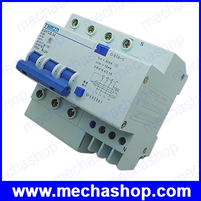 เซอร์กิตเบรกเกอร์ มีป้องกันไฟรั่ว กระแสเกิน DZ47LE 3P+N 16A 400V- 50HZ60HZ Residual current Circuit breaker with over current and Leakage protection
