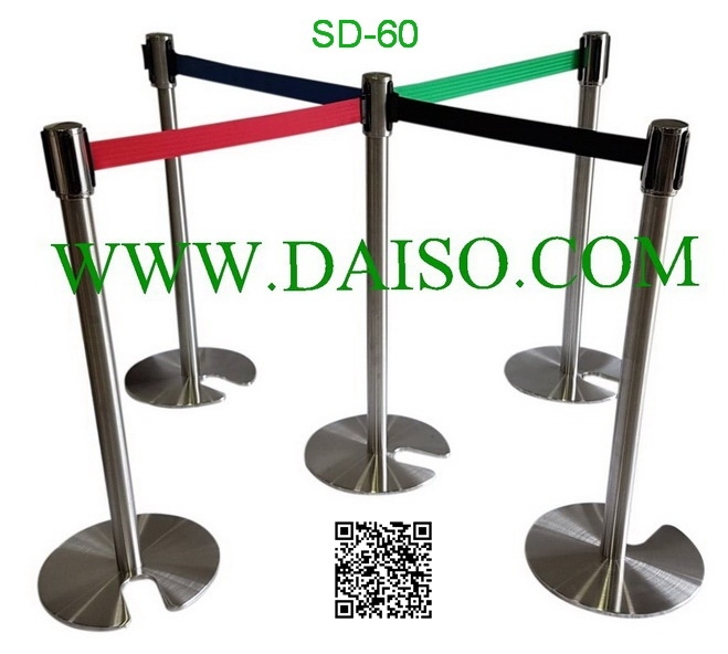 เสากั้นทางเดินสแตนเลส เสากั้นทางเดินแบบวางเก็บซ้อนกันได้_SD-60