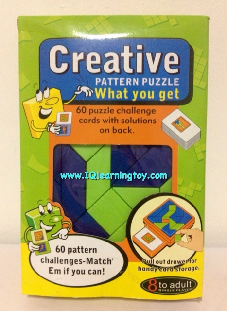 CREATIVE-Pattern Puzzle B เกมฝึกไอคิว ชุดบล็อคเหลี่ยม 5+ เกมฝึกการวาางพื้นฐานความคิด ฝึกสมองและความคิดสร้างสรรค์ ส่งฟรีค่ะ