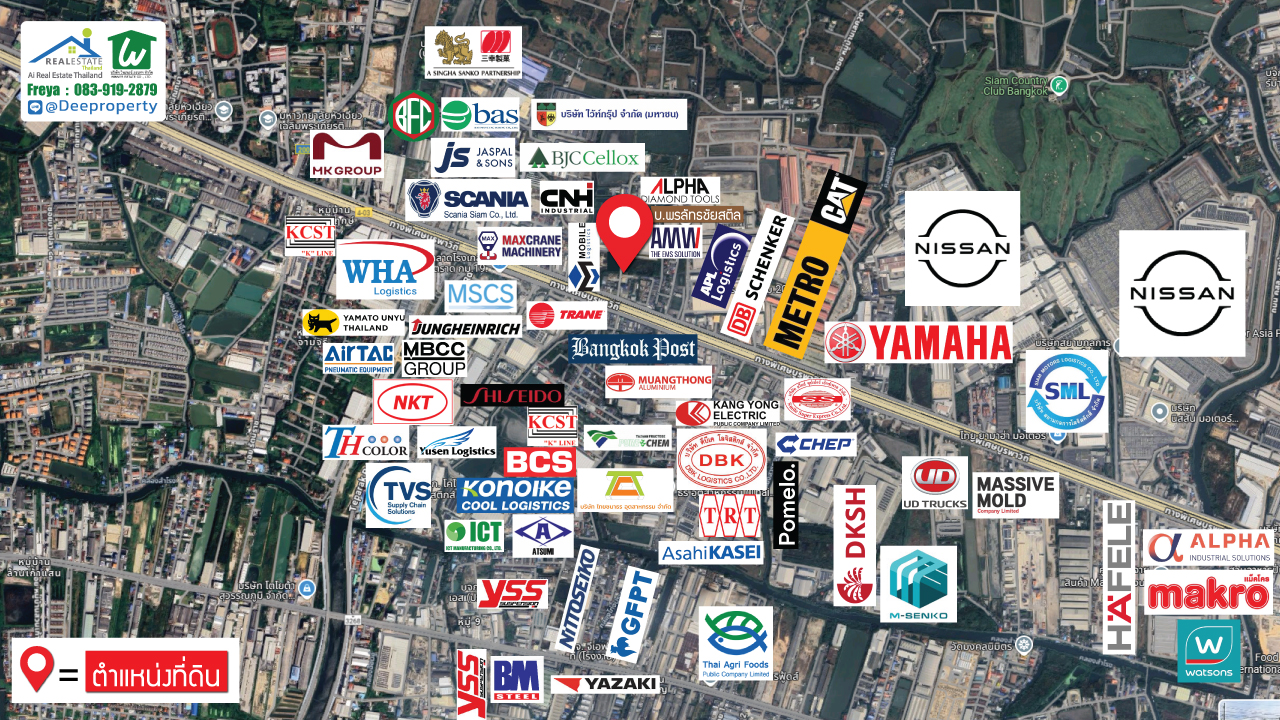 📢 ให้เช่า! ที่ดินสีม่วง 9-1-21.1 ไร่ สร้างโรงงาน คลังสินค้า ถนน บางนา-ตลาด กม.19 ใกล้ กทม. เดินทางสะดวก