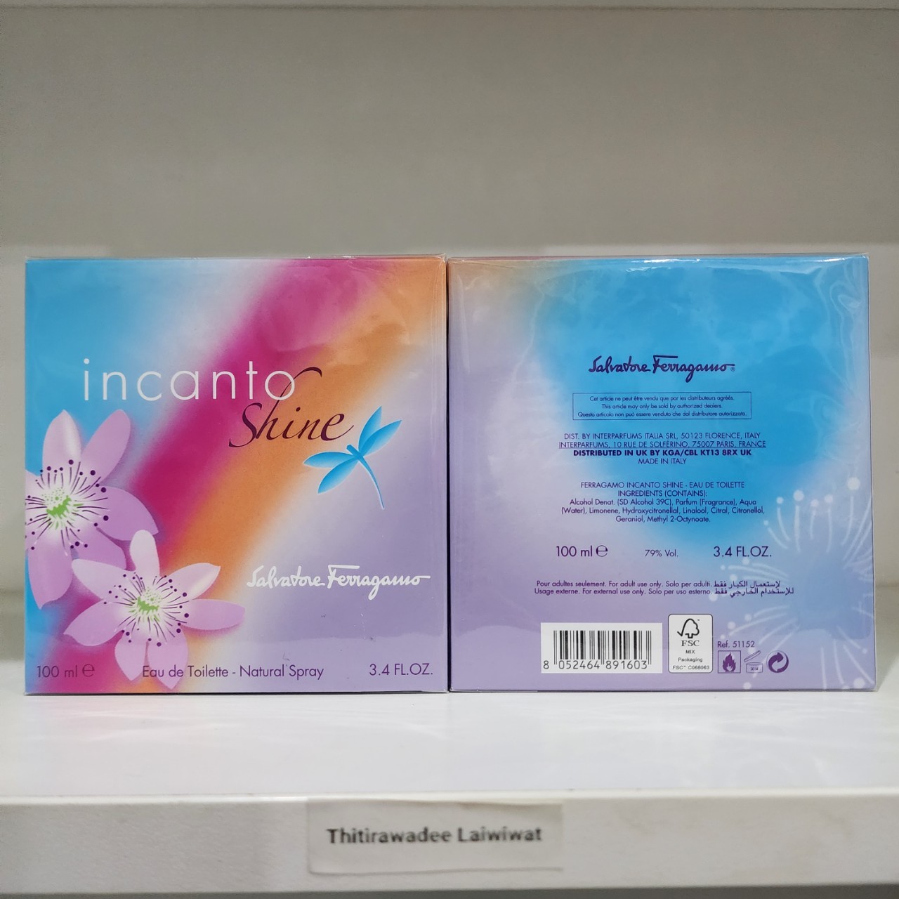 น้ำหอมแท้ Salvat0re Ferragam0 Incanto Shine EDT 100ml กล่องซีล