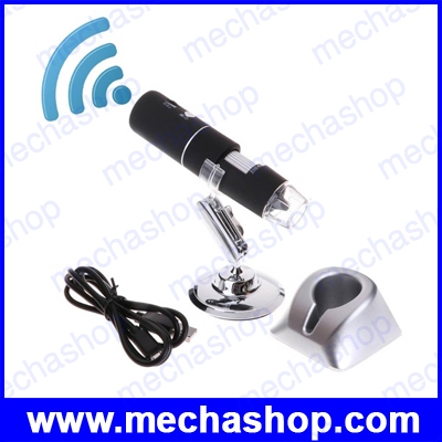 กล้องไมโครสโคป WiFi Microscope HD 1080P 2MP 1000x Magnification Endoscope Camera 8 Leds with Metal Stand for IOS and Android Tablet