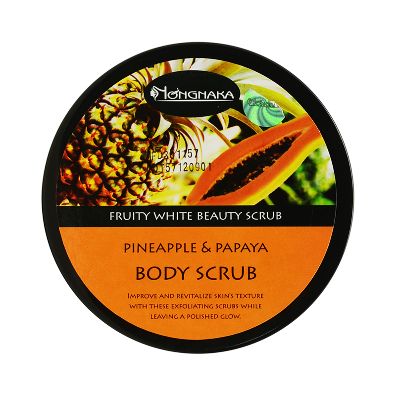 พร้อมส่ง Nongnaka Fruity Body Scrub 200ml สครับผิว สารสกัดจากมะละกอและสับปะรด
