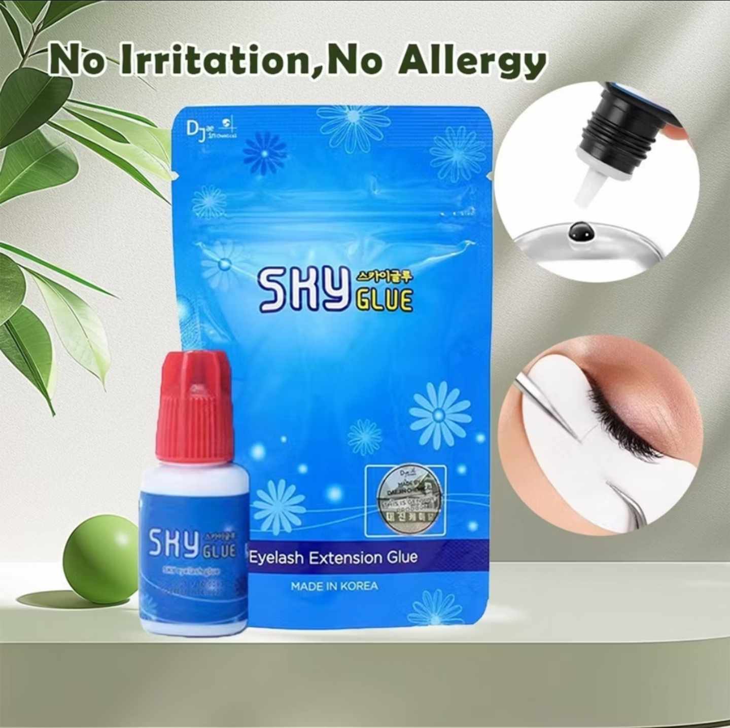 กาวต่อขนตา SKY ฝาแดง กาวต่อขนตาจากเกาหลี SKY Glue ของแท้