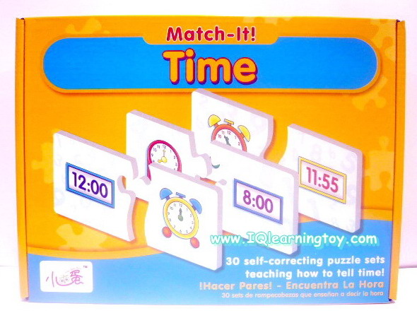 Match-It (ชุด Time) จิ๊กซอว์สอนเรื่องเวลา ให้เด็กๆได้รู้จักดูเวลาเป็น เตรียมความพร้อมให้เรียนรู้ เข้าใจและจำง่ายขึ้น (3+)**(จัดส่งฟรี)