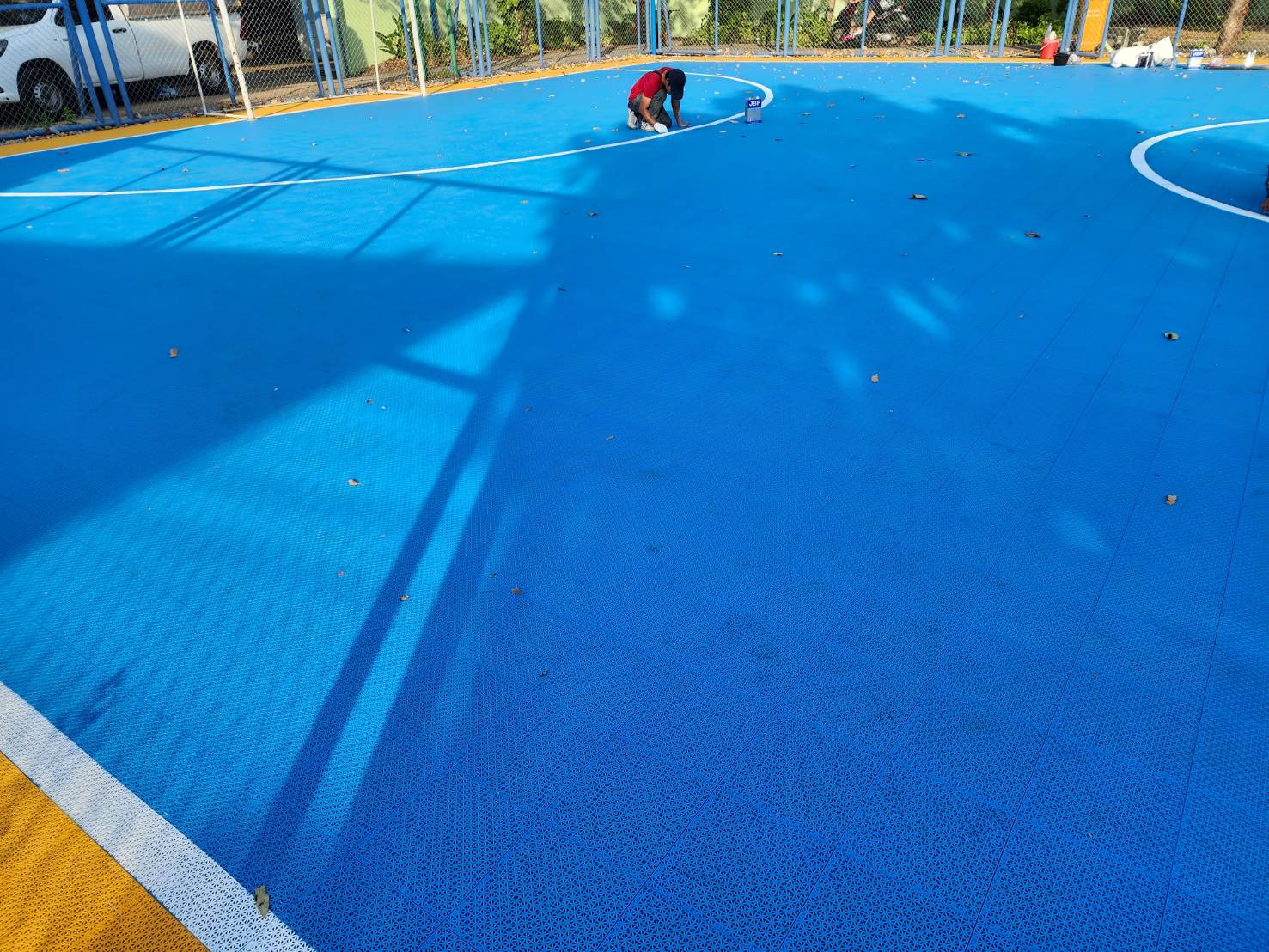 พื้นสนามบาส ไวนิลpvc ใช้ในร่ม รับแรงกระแทกได้ดี