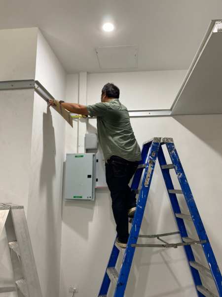 งานกั้นห้อง งานต่อเติม ห้องเก็บอุณหภูมิ ขนาด 4.00x8.00 เมตร