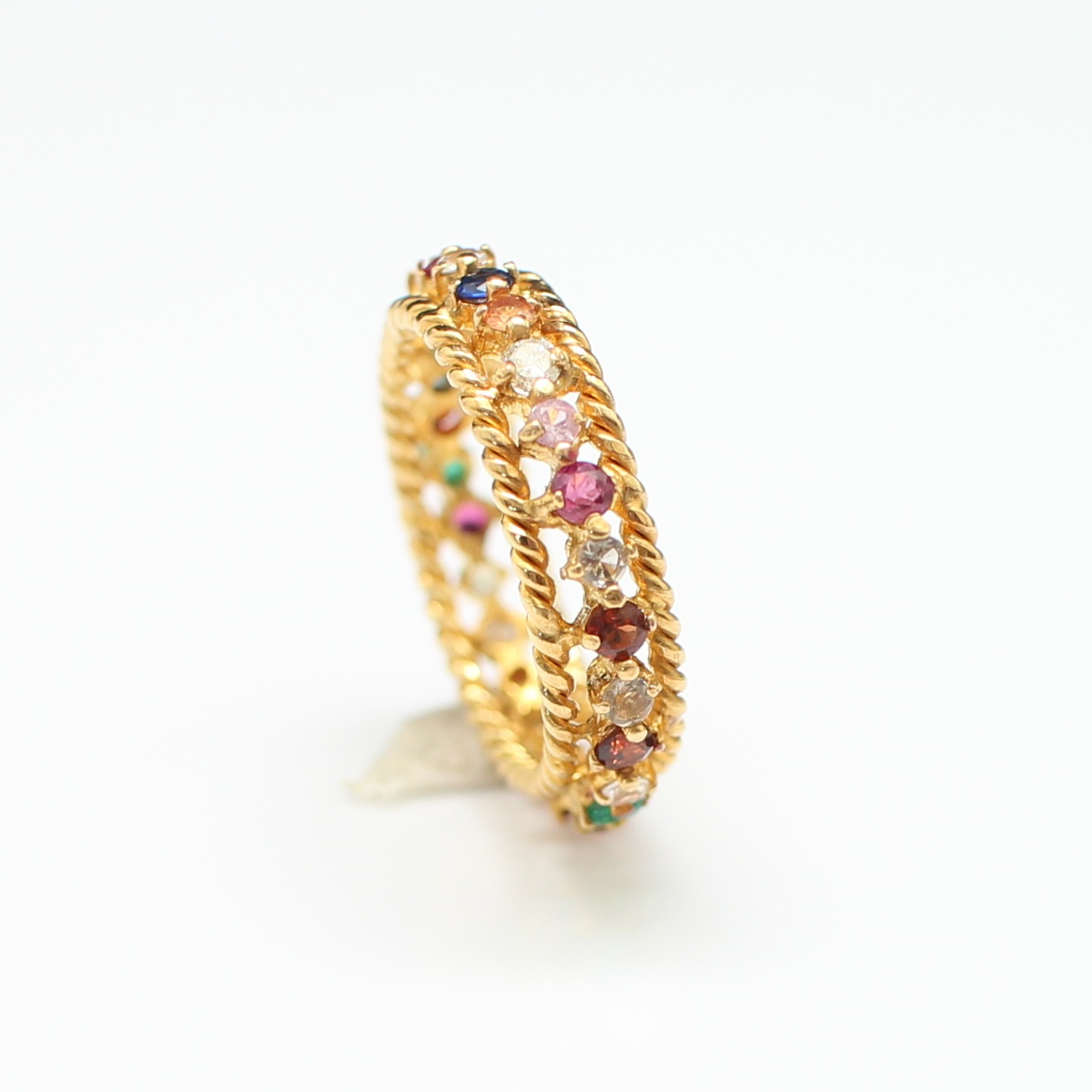 RG250379 แหวนพิรอดนพเก้าฉลุลาย ทองแท้ 18k นน.รวม 4.5 กรัม ขนาดแหวน 60