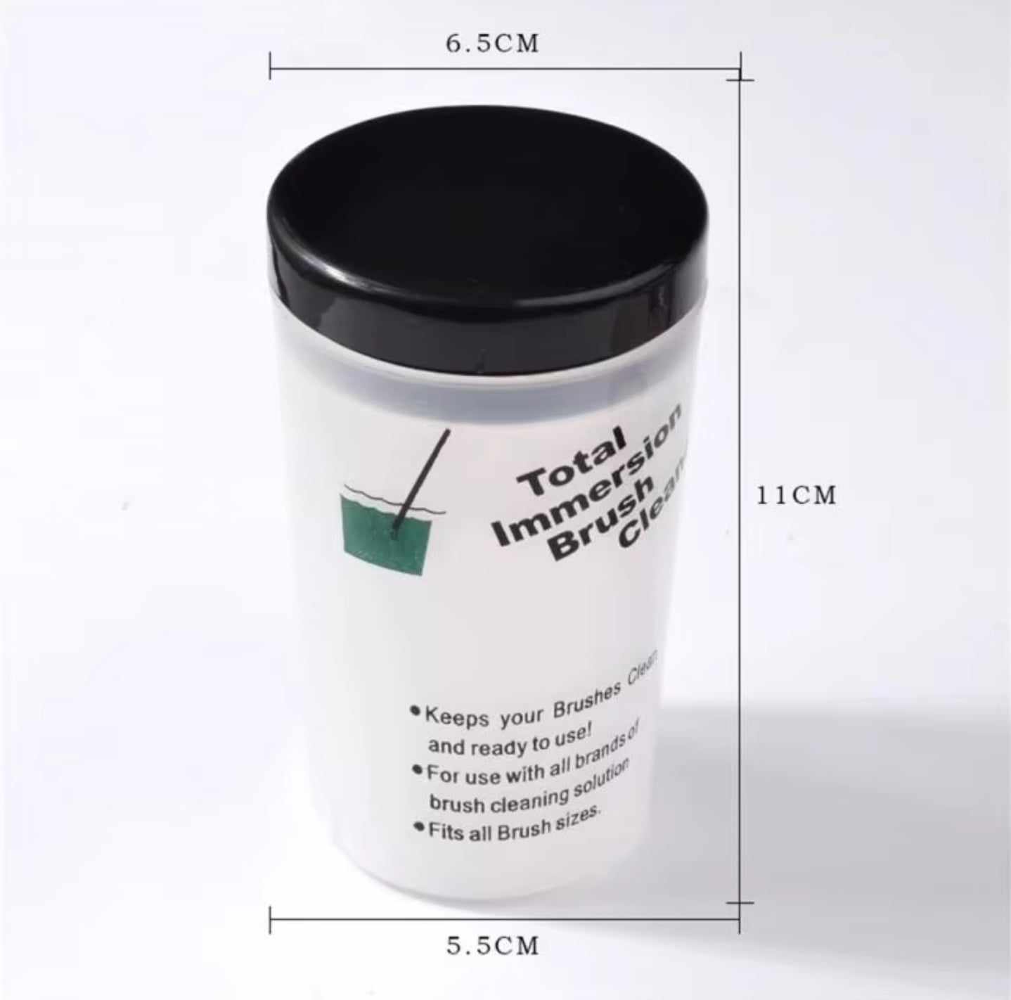 ถ้วยล้างพู่กัน แก้วสำหรับแช่พู่กัน มีตัวหนีบช่วยถนมขนพู่กัน