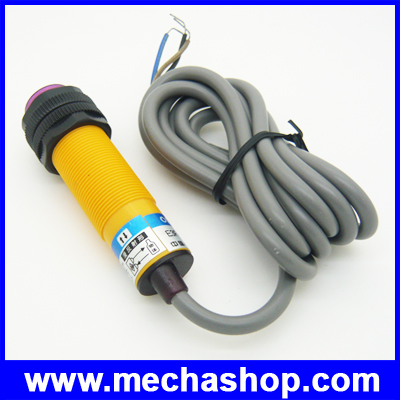 โฟโต้อิเล็กทริคเซนเซอร์ โฟโต้สวิตซ์เซนเซอร์ Photoelectric switch sensor E3F-DS10B2 diameter 18mm distance 10cm 6-36V DC NPN