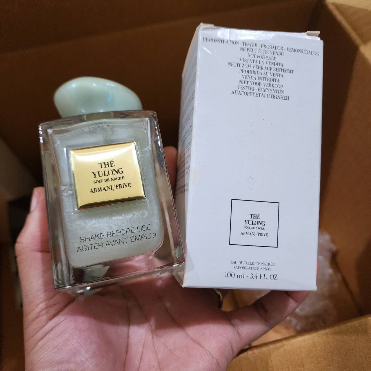 น่้ำหอมแท้ Giorgio Armani Prive The Yulong Soie De Nacre Edt 100ml กล่องเทสเตอร์ กล่องมีจุดเหลือไม่มีผลกับน้ำหอม