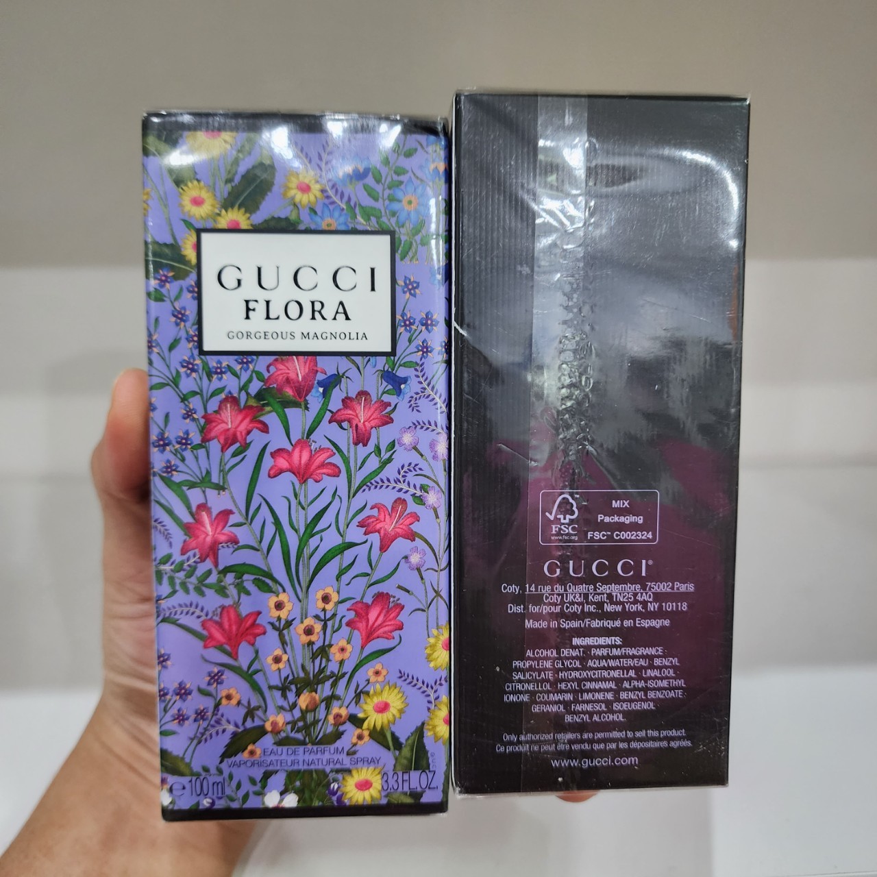 น้ำหอมแท้ Gucci Flora Gorgeous Magnolia Eau de Parfum 100ml กล่องซีล