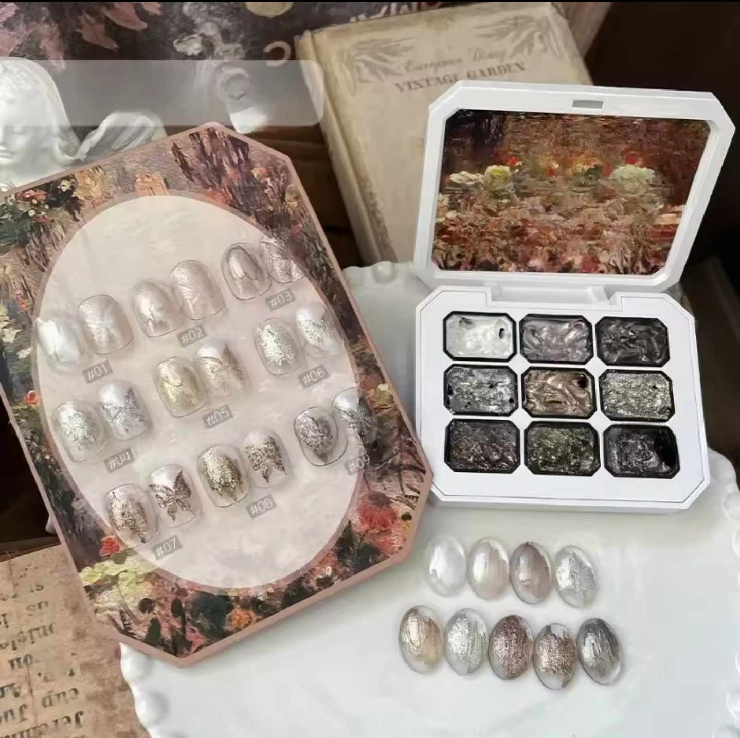 ยิปซั่มเจล [Gypsum gel] เจลเพ้นท์นูนปูนพลาสเตอร์ สีเจลเนื้อทราย 9เฉดสี/เซต