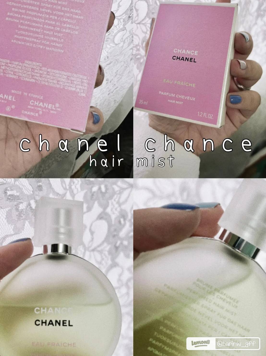 น้ำหอม Chanel CHANCE EAU FRAÎCHE 35ml Tester สเปรย์น้ำหอมสำหรับเส้นผม