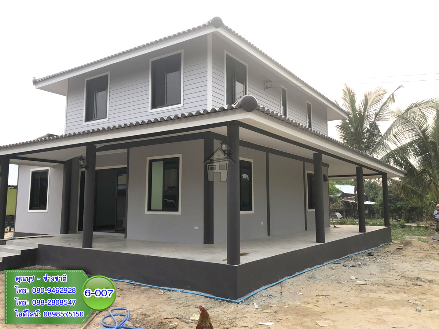 6-007 บ้านน็อคดาวน์ - บ้านหลังใหญ่ - ทรงปั้นหยา