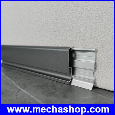 ปิดขอบปิดมุม ขอบบัวอลูมิเนียม Material: Aluminium alloy Size: LIGHT LINE 50X2500MM (สีเทา)