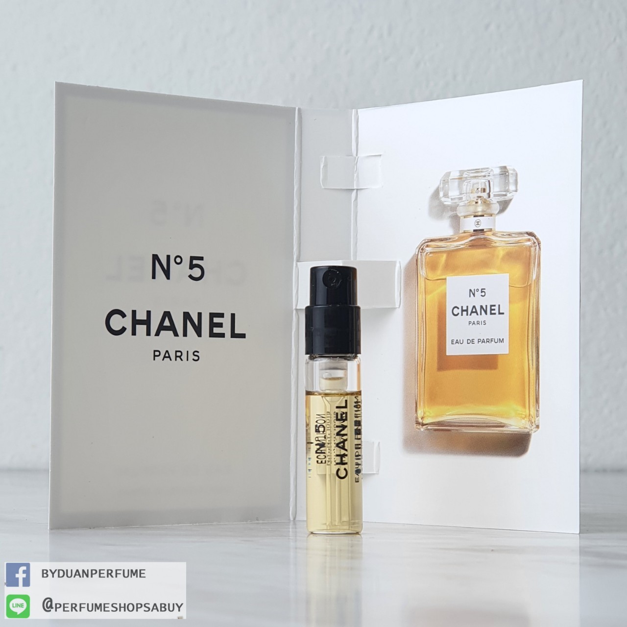 น้ำหอมไวออลหลอดทดลอง Chanel No 5 for Women EDP vial ขนาด 1.5ml Spray Sample Vial ขนาดทดลองแบบ VIAL