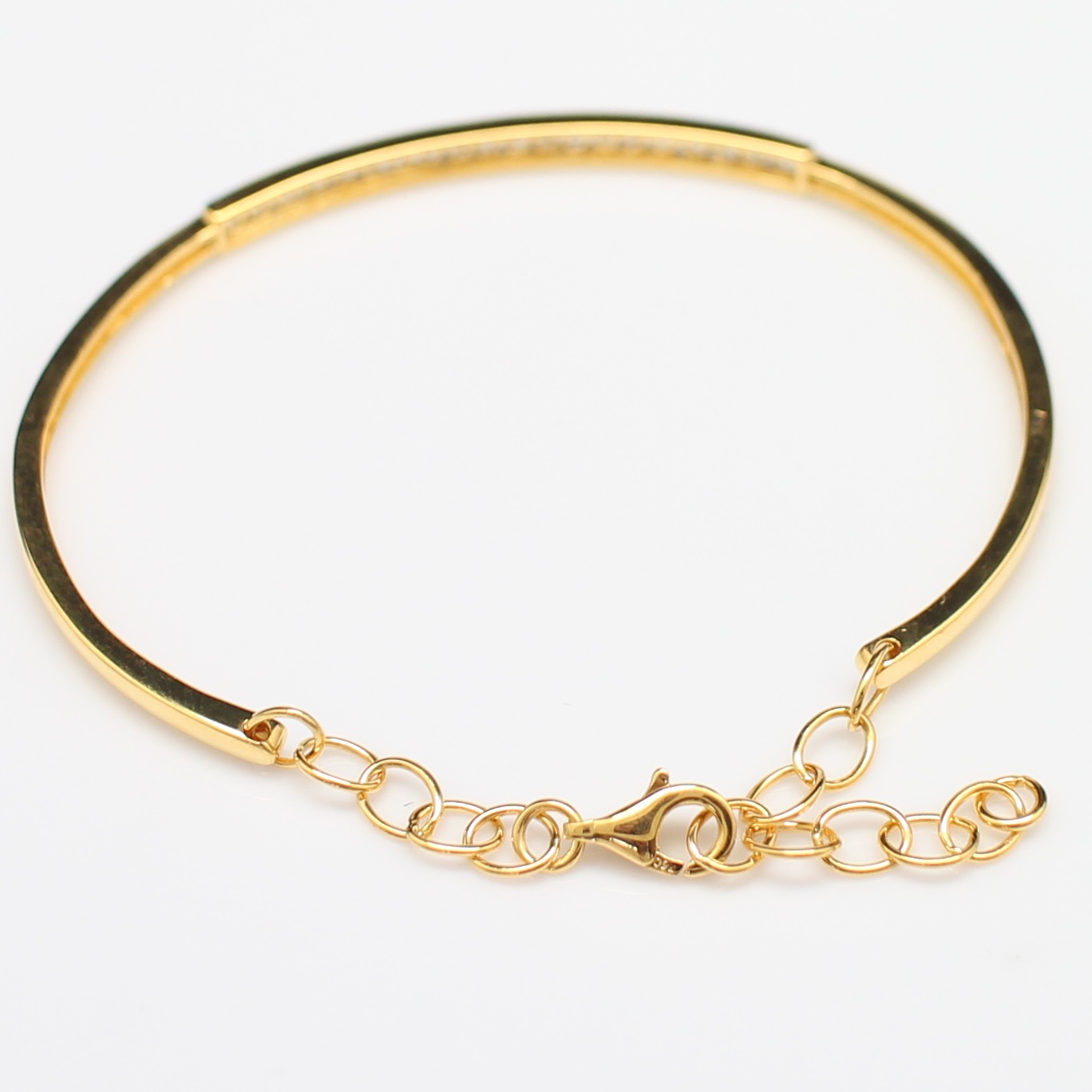 BL25076 กำไลเพชรแถว เพชรแท้ 0.72 กะรัต ทองแท้ 18k นน. 7.6 กรัม รอบข้อมือ 16-17 ซม. งานน่ารักๆใส่ติดมือได้