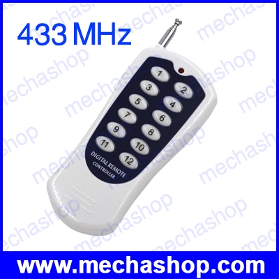 รีโมทควบคุมระยะไกล ความถี่ 433MHz RF Wireless Remote Control/Radio Controller/Transmitter controller for 12V 12CH Switch