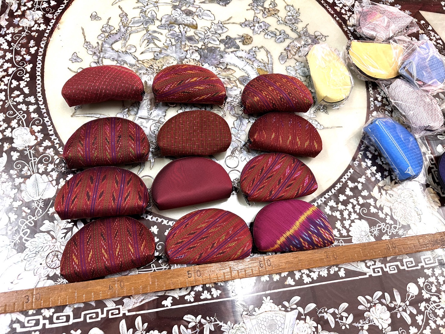 กระเป๋าสตางค์ซิปใบเล็ก โค้งพัด คละสี แพคโหล(12ชิ้น) รหัส GL-ST