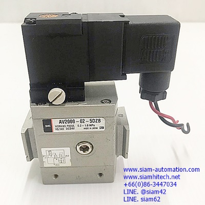 SMC AV2000-02-5DZB valve 1/4 Used