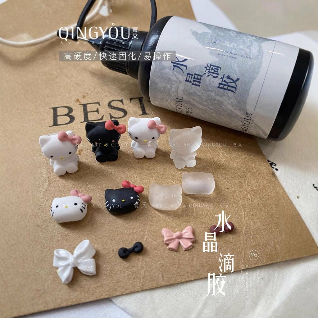 เจลแม่พิมพ์ซิลิโคน หัวเข็ม (Crystal Resin) สูตรแห้งไว เจลเรซิ่น เจลบล็อคซิลิโคน ใช้ทำอะไหล่แต่งเล็บ